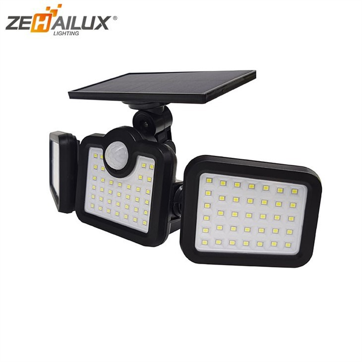 Zasilana energią słoneczną lampa LED z czujnikiem ruchu naściennym