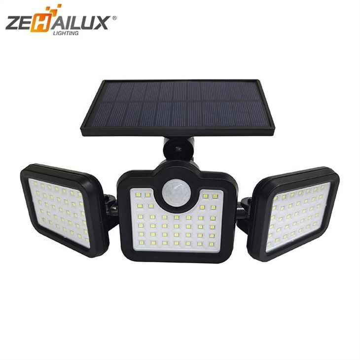 Zasilana energią słoneczną lampa LED z czujnikiem ruchu naściennym